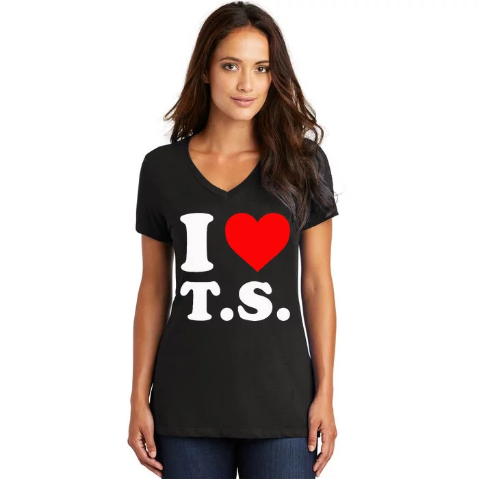 I Love T.S Women's V-Neck T-Shirt