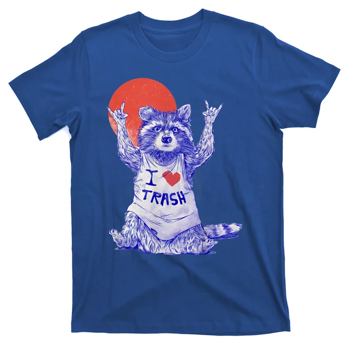 I Love Trash Raccoon Japanese Retro Style T-Shirt