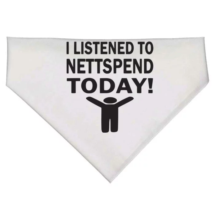 I Listened To Nettspend Today Concert Music USA-Made Doggie Bandana