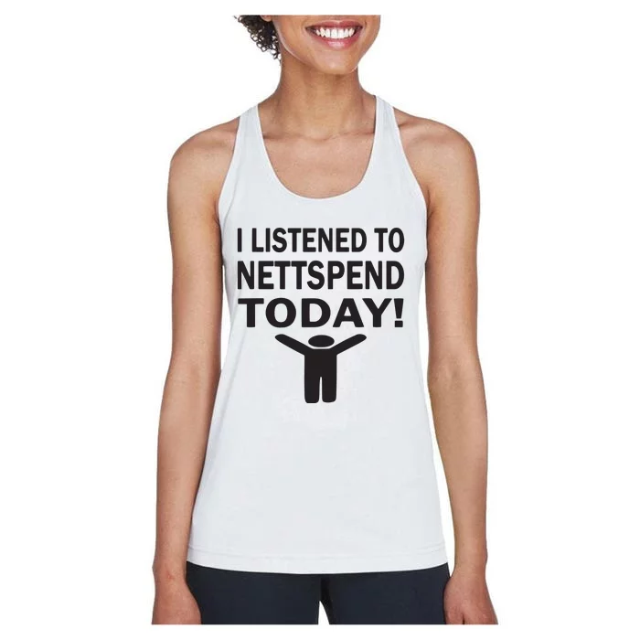 I Listened To Nettspend Today Concert Music Women's Racerback Tank