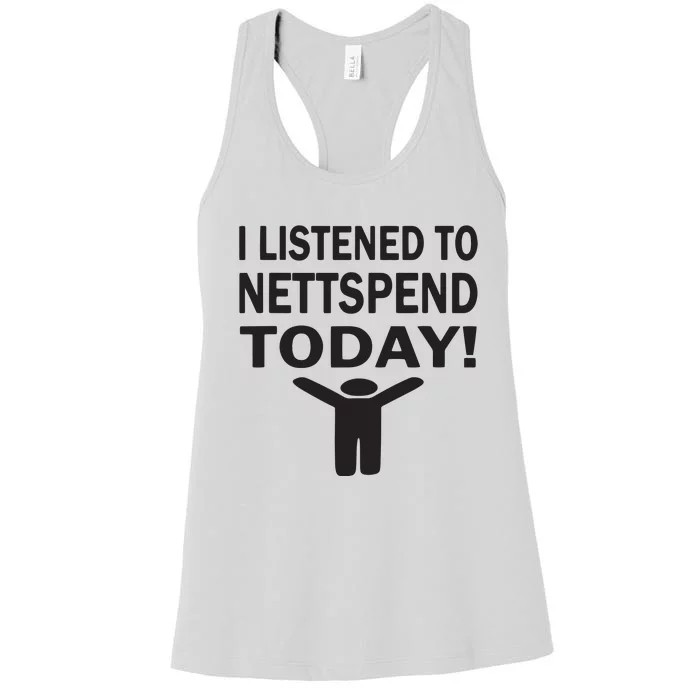 I Listened To Nettspend Today Concert Music Women's Racerback Tank