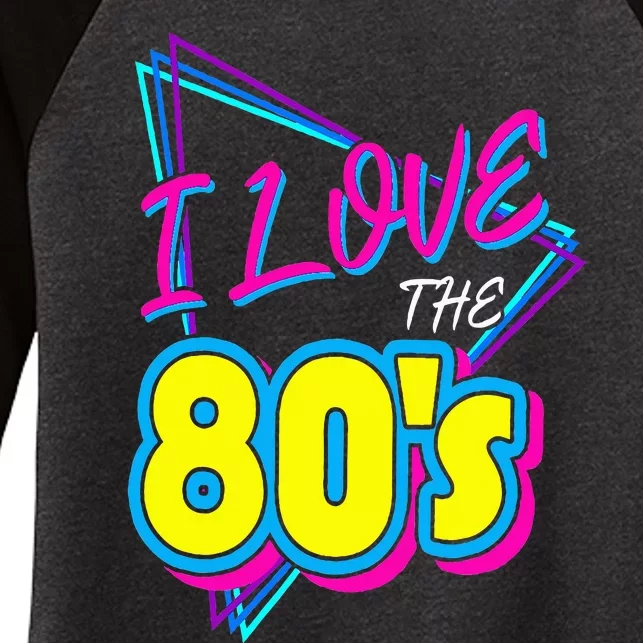 I Love the 80's I Love the 80s Women's Tri-Blend 3/4-Sleeve Raglan Shirt