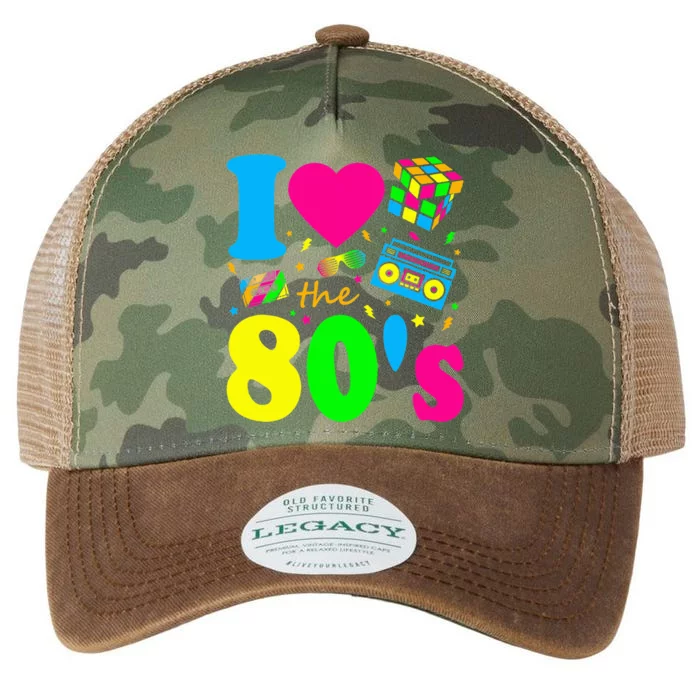 I Love The 80S Eighties Party Dress Retro Legacy Tie Dye Trucker Hat