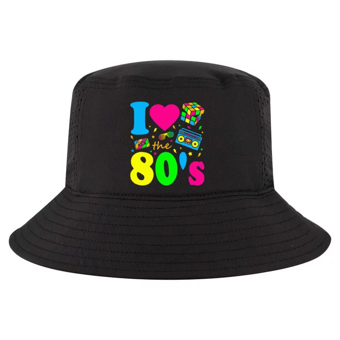 I Love The 80S Eighties Party Dress Retro Cool Comfort Performance Bucket Hat