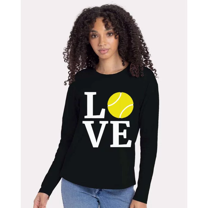 I Love Tennis Womens Cotton Relaxed Long Sleeve T-Shirt