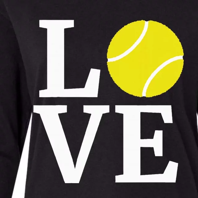 I Love Tennis Womens Cotton Relaxed Long Sleeve T-Shirt