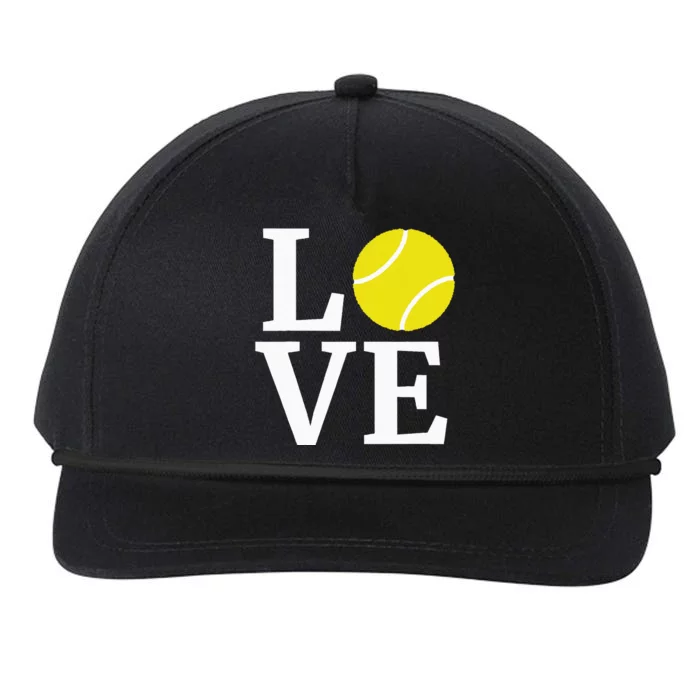 I Love Tennis Snapback Five-Panel Rope Hat