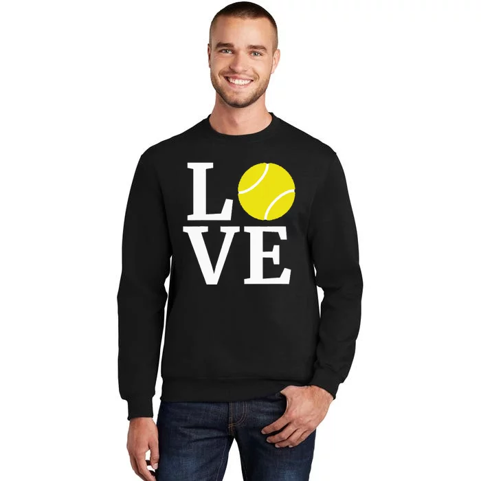 I Love Tennis Tall Sweatshirt