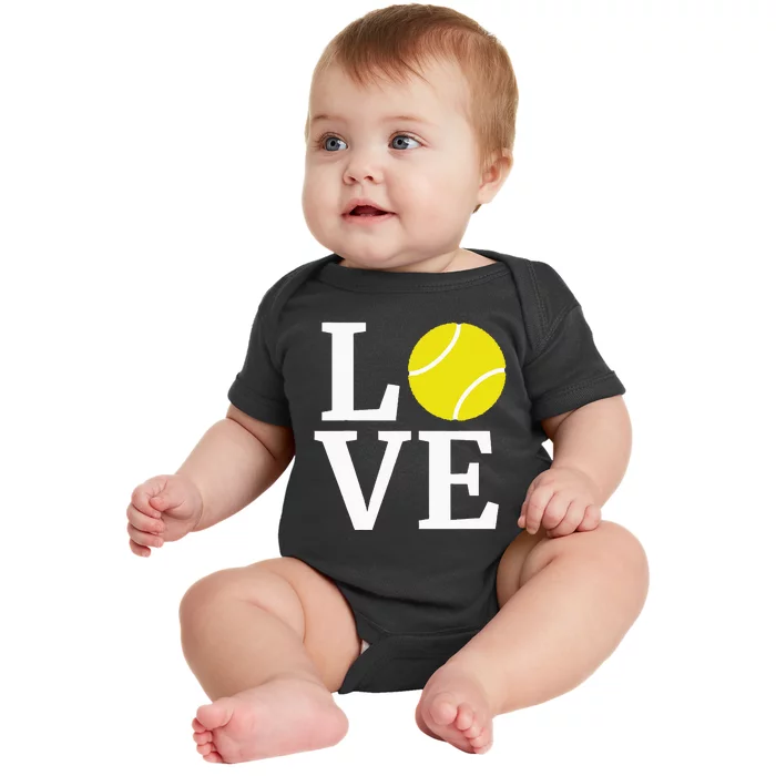 I Love Tennis Baby Bodysuit