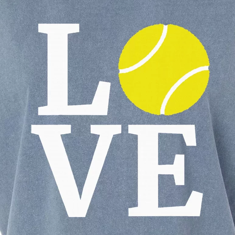 I Love Tennis Garment-Dyed Women's Muscle Tee