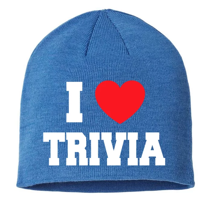 I Love Trivia Gift 8 1/2in Sustainable Knit Beanie