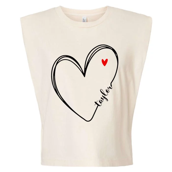 I Love Taylor Personalized Heart Design For G.I.R.L.S Garment-Dyed Women's Muscle Tee