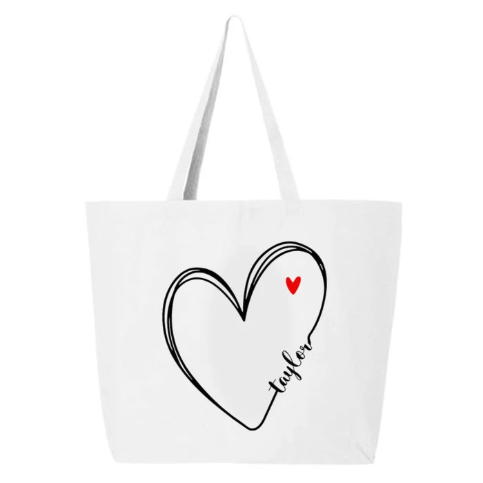 I Love Taylor Personalized Heart Design For G.I.R.L.S 25L Jumbo Tote