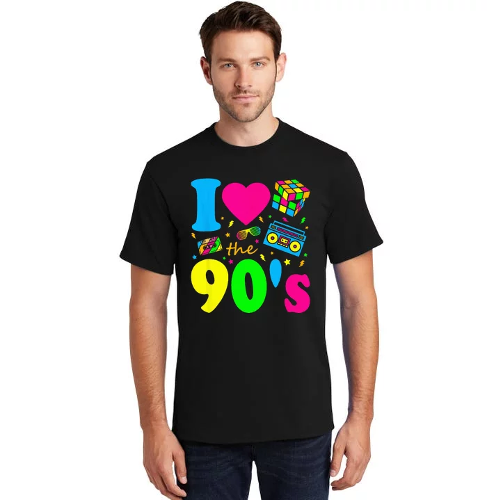 I Love the 90's Nineties Party Dress Retro Tall T-Shirt