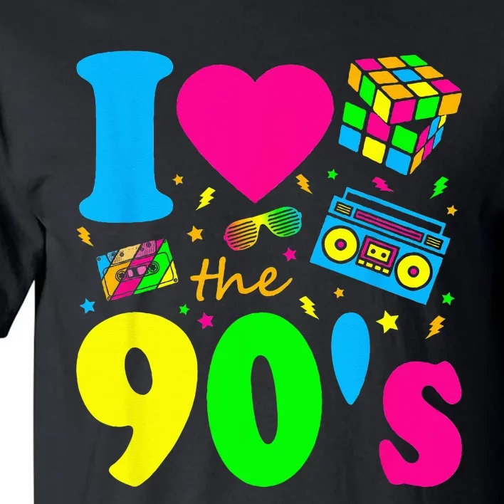 I Love the 90's Nineties Party Dress Retro Tall T-Shirt