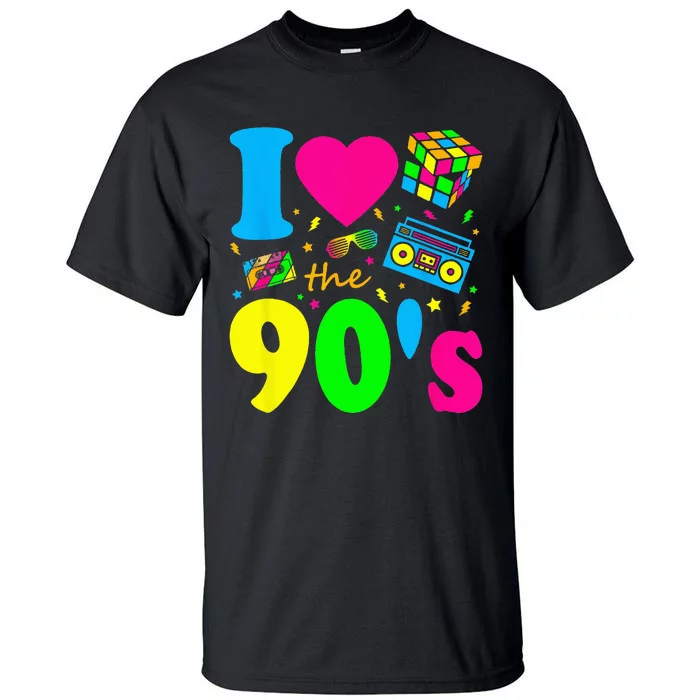 I Love the 90's Nineties Party Dress Retro Tall T-Shirt