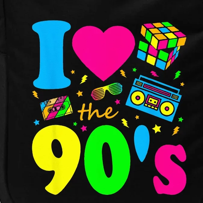 I Love the 90's Nineties Party Dress Retro Impact Tech Backpack