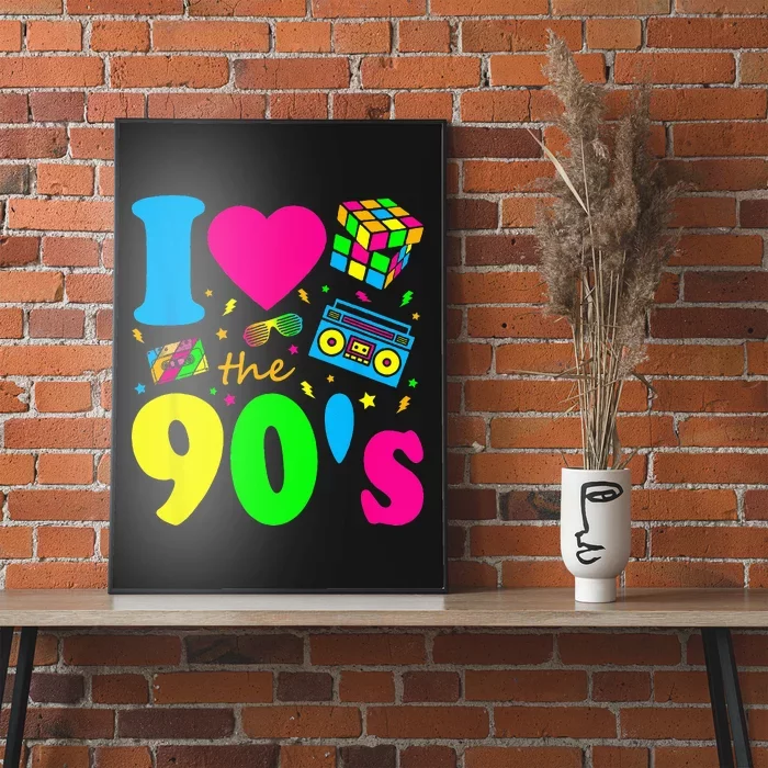 I Love the 90's Nineties Party Dress Retro Poster