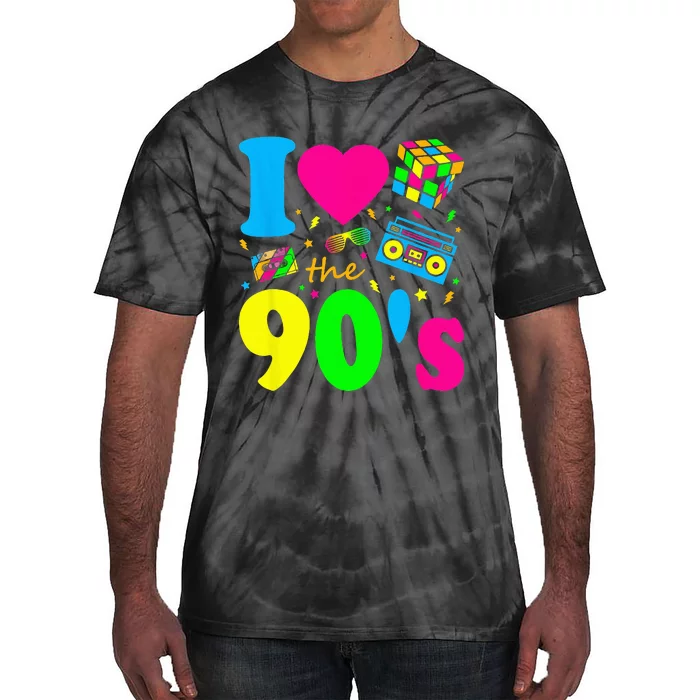 I Love the 90's Nineties Party Dress Retro Tie-Dye T-Shirt