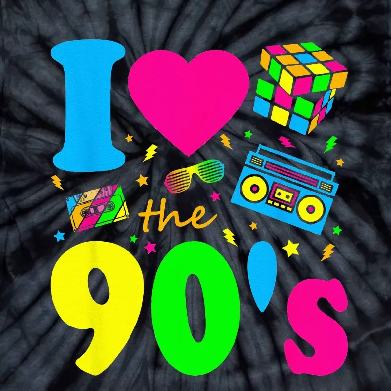 I Love the 90's Nineties Party Dress Retro Tie-Dye T-Shirt