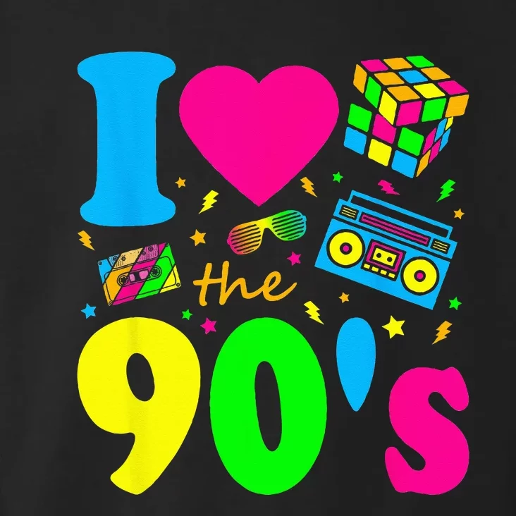 I Love the 90's Nineties Party Dress Retro Toddler Hoodie