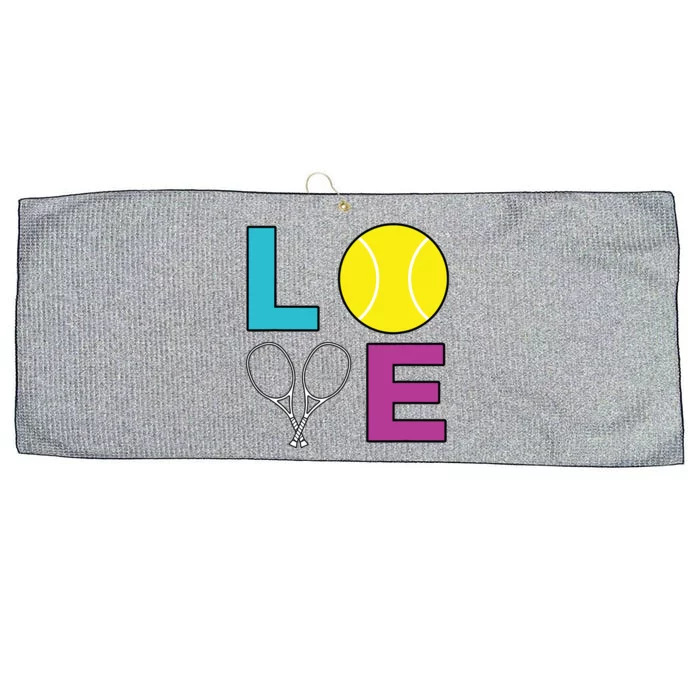 I Love Tennis Tennis Player Large Microfiber Waffle Golf Towel