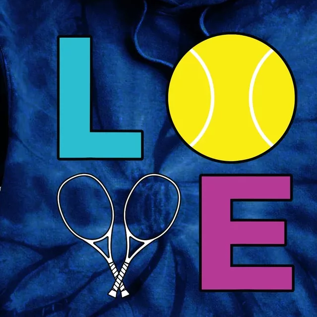 I Love Tennis Tennis Player Tie Dye Hoodie