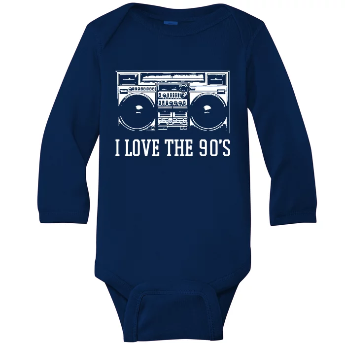 I Love The 90s Retro Baby Long Sleeve Bodysuit