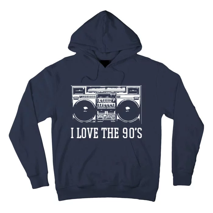 I Love The 90s Retro Tall Hoodie