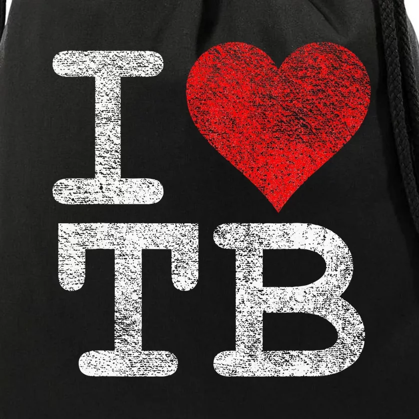 I Love Tampa Bay I Heart Tb Florida Football Drawstring Bag