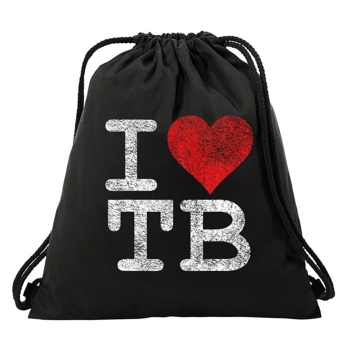 I Love Tampa Bay I Heart Tb Florida Football Drawstring Bag