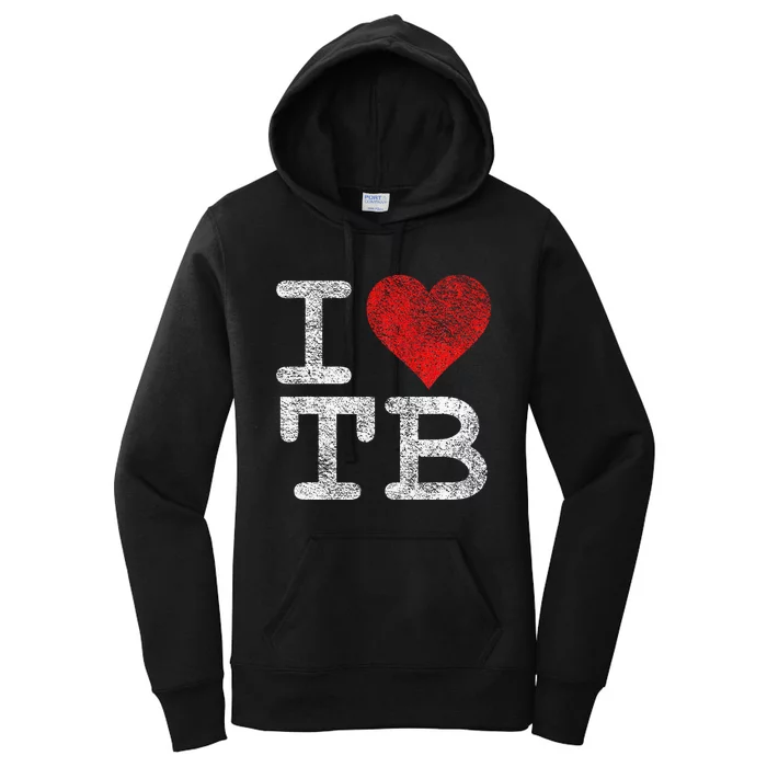 I Love Tampa Bay I Heart Tb Florida Football Women's Pullover Hoodie