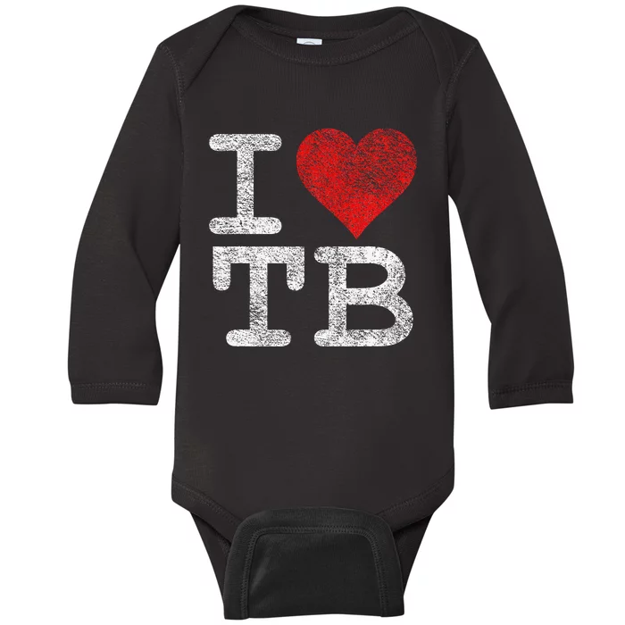 I Love Tampa Bay I Heart Tb Florida Football Baby Long Sleeve Bodysuit