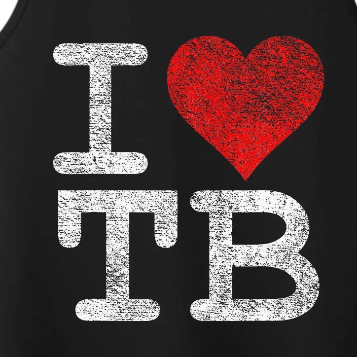 I LOVE TAMPA BAY I HEART TB FLORIDA FOOTBALL Performance Tank