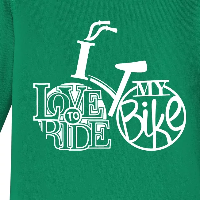 I Love To Ride My Bike Baby Long Sleeve Bodysuit