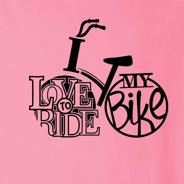 I Love To Ride My Bike Toddler Long Sleeve Shirt