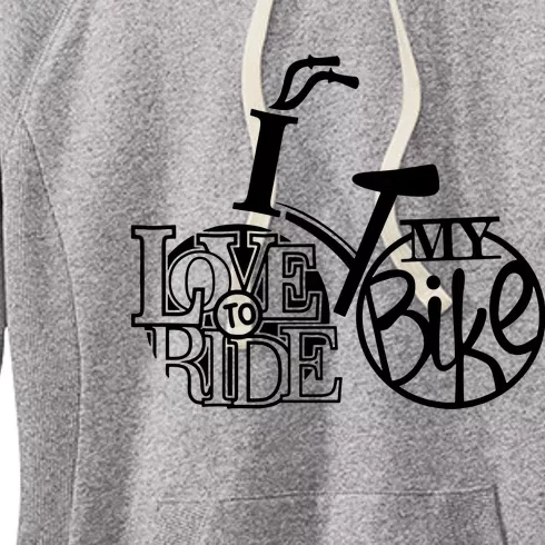 I Love To Ride My Bike Women's Fleece Hoodie