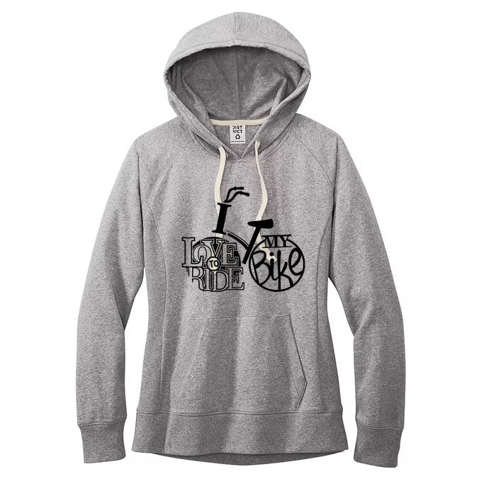 I Love To Ride My Bike Women's Fleece Hoodie