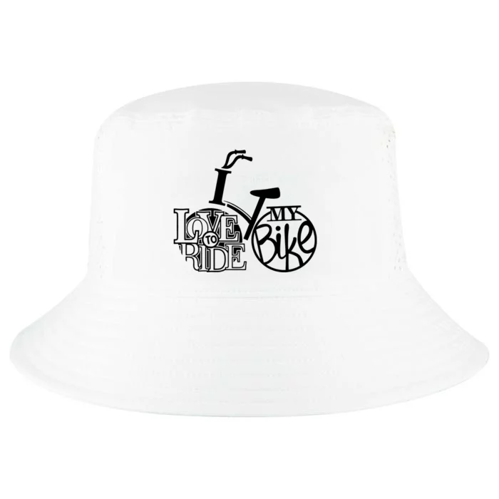 I Love To Ride My Bike Cool Comfort Performance Bucket Hat