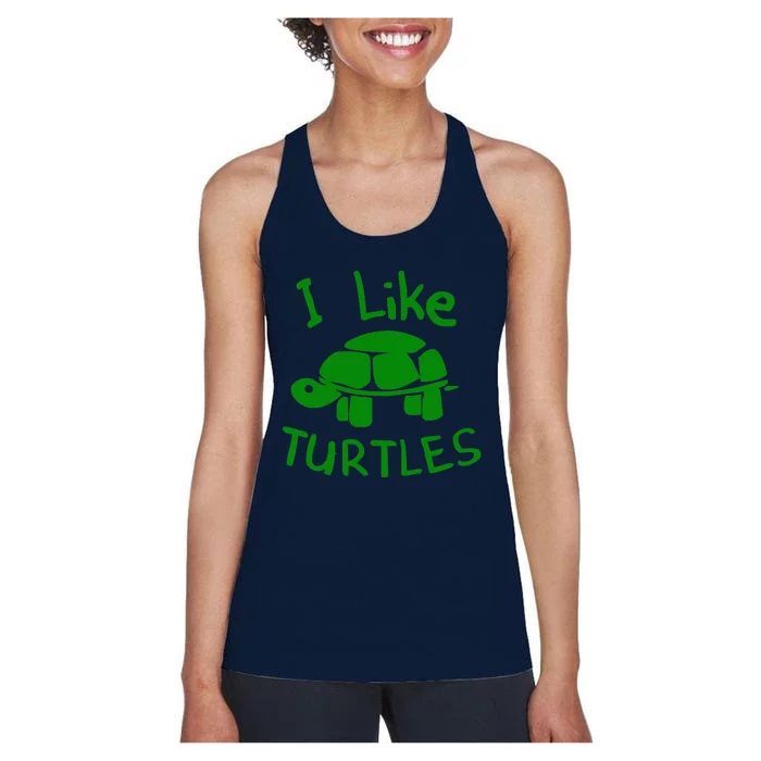 I Like Turtles Women's Racerback Tank