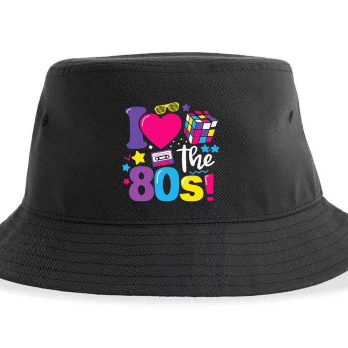 I Love The 80S 80s 90s Costume Party Retro Sustainable Bucket Hat