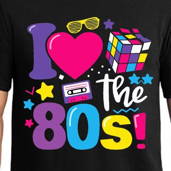 I Love The 80S 80s 90s Costume Party Retro Pajama Set