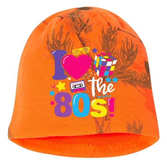 I Love The 80S 80s 90s Costume Party Retro Kati - Camo Knit Beanie