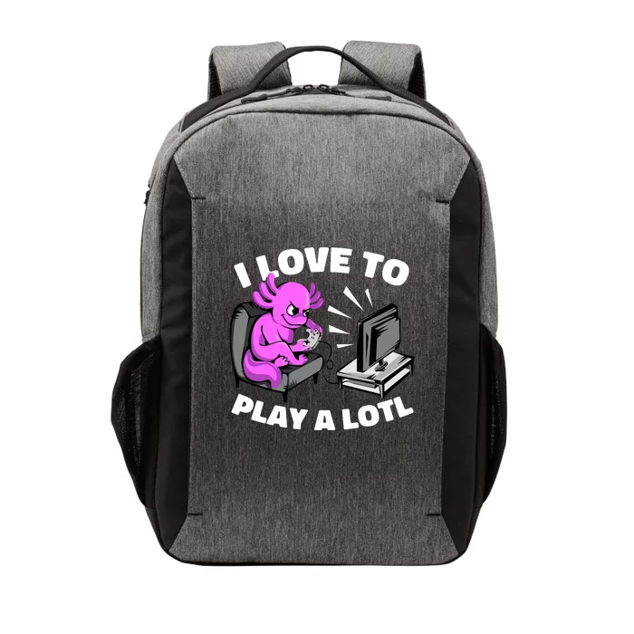 I Love To Play A Lotl Axolotl Gamesolotl Funny Gamer Vector Backpack