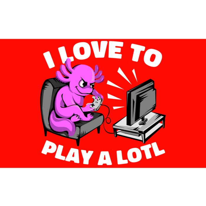 I Love To Play A Lotl Axolotl Gamesolotl Funny Gamer Bumper Sticker