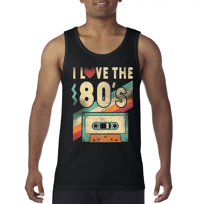 I Love The 80s Vintage Music Party Tank Top