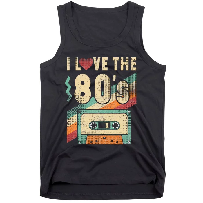 I Love The 80s Vintage Music Party Tank Top