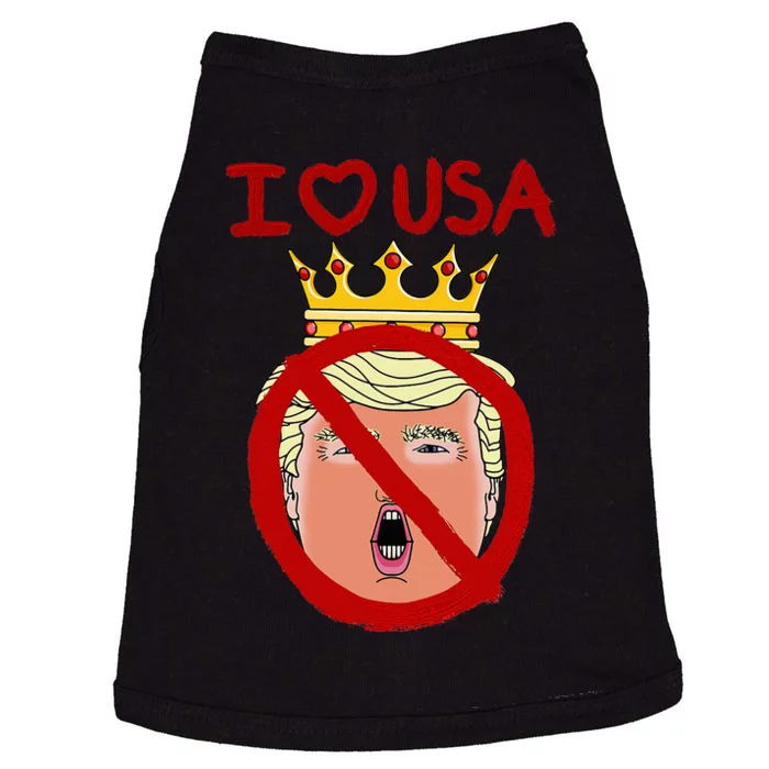 I Love Usa Cancel King Trump! Doggie Tank