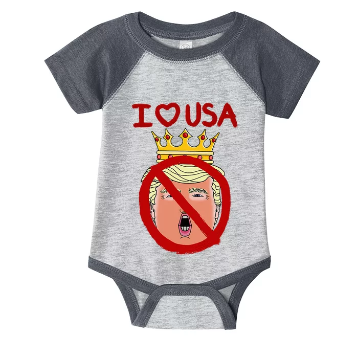 I Love Usa Cancel King Trump! Infant Baby Jersey Bodysuit