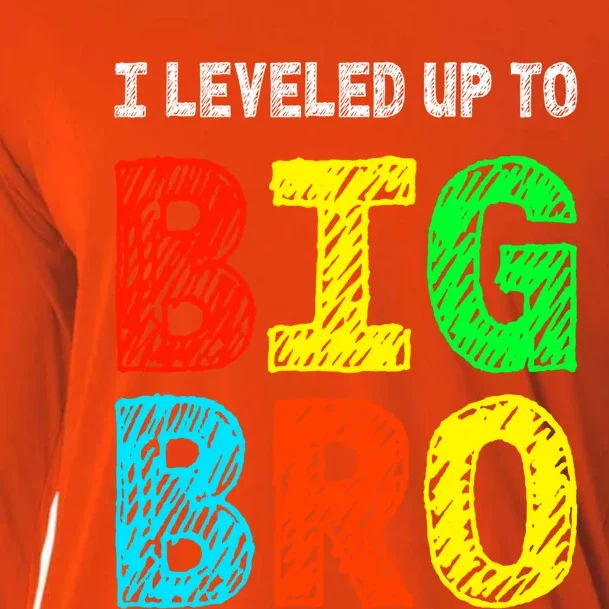 I Leveled Up To Big Bro Funny Gamer Brother Gift Cooling Performance Long Sleeve Crew